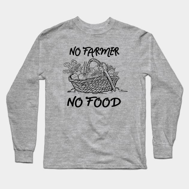 NO FARMER NO FOOD Long Sleeve T-Shirt by Deduder.store